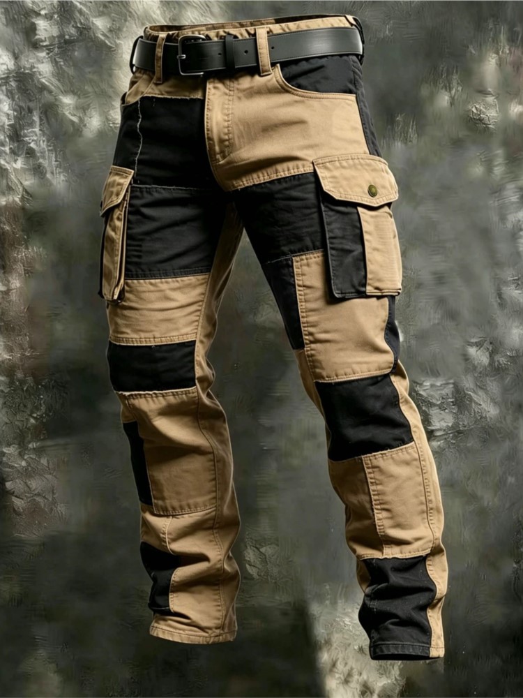 Men'S Fashion Khaki Pants - Pantalon Cargo en Coton pour Homme,