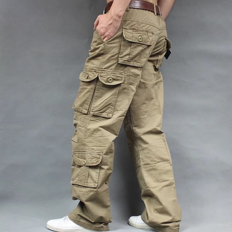 Men'S Fashion Khaki Pants - Pantalon cargo décontracté pour hommes, pantalon