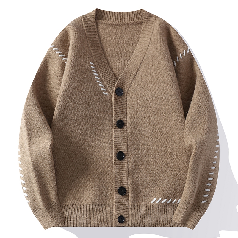 Men'S Fashion V Neck Sweater - Cardigan décontracté à col en V