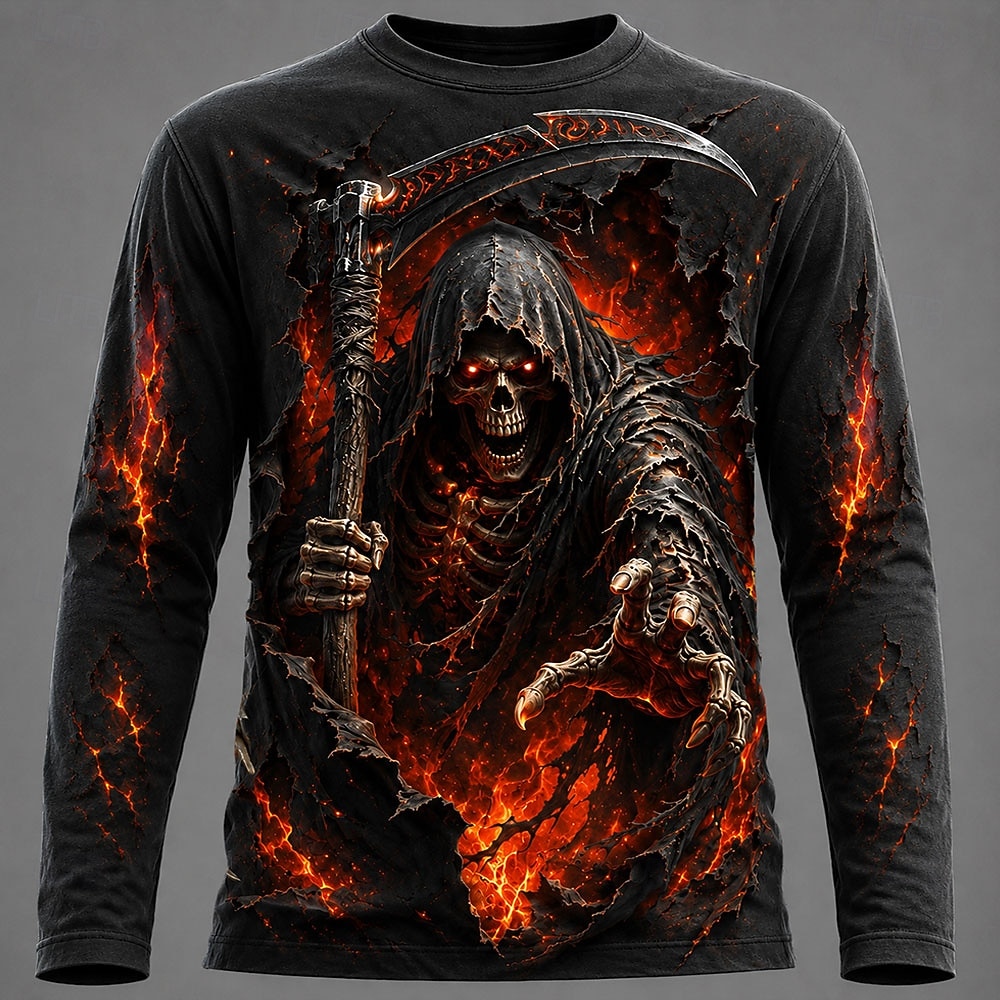 Mens Fashion Summer - T-shirt à manches longues imprimé 3D