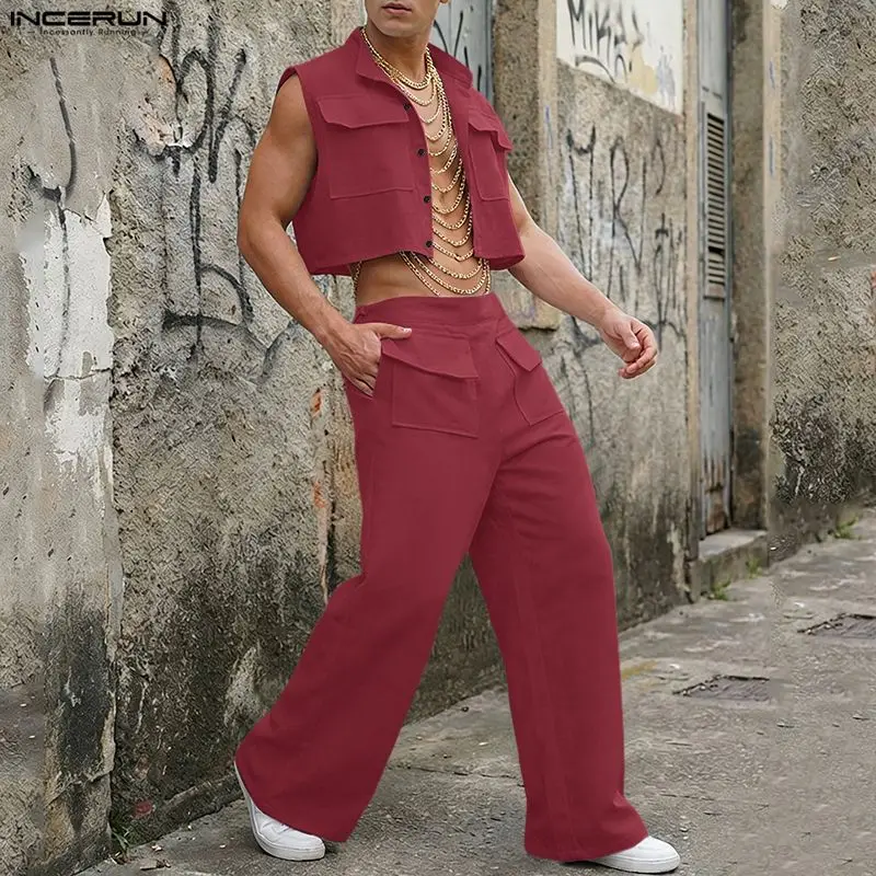 Men'S Fashion Course - INCERUN Ensembles Homme – Haut Court