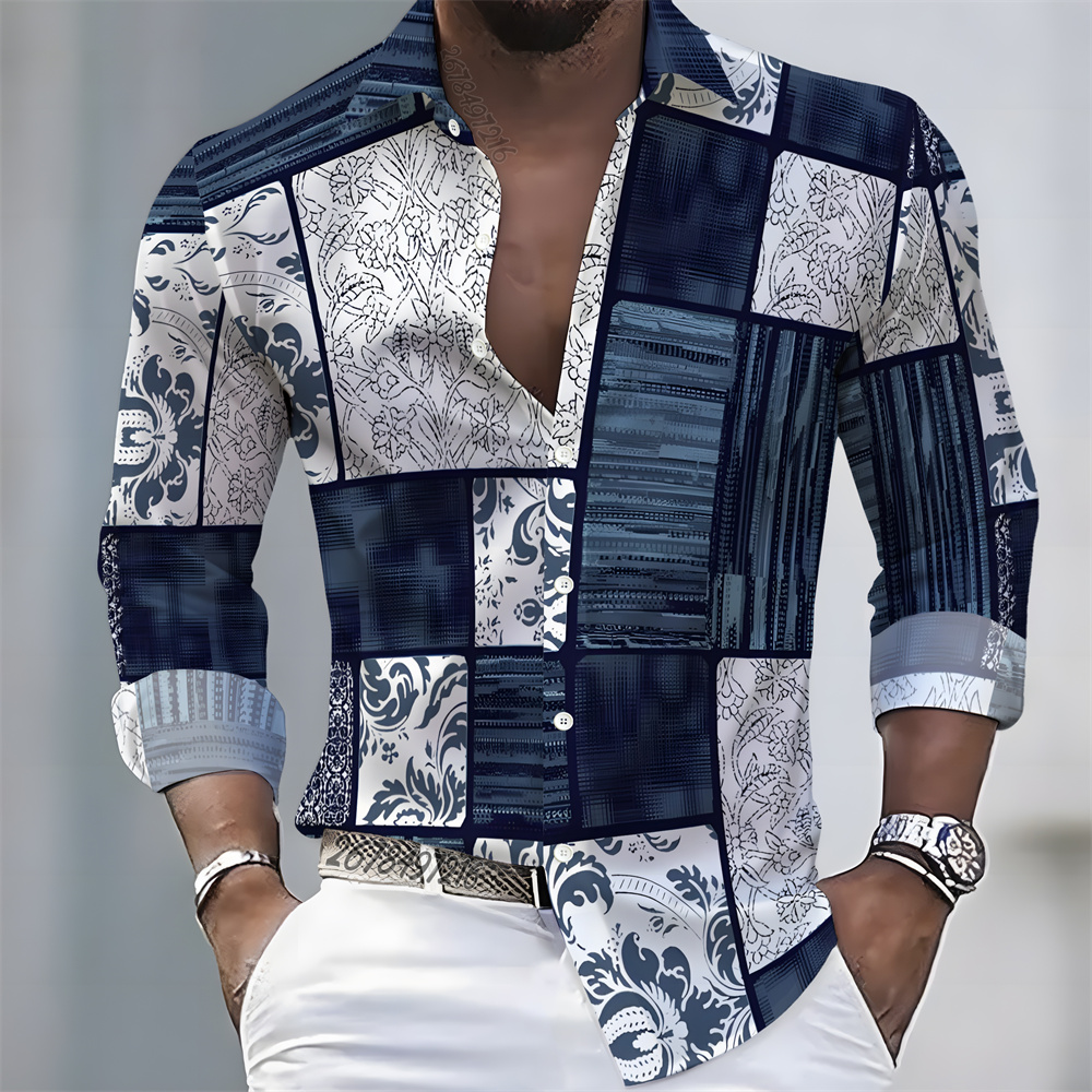 Mens Fashion Summer - Chemise à manches longues pour homme,