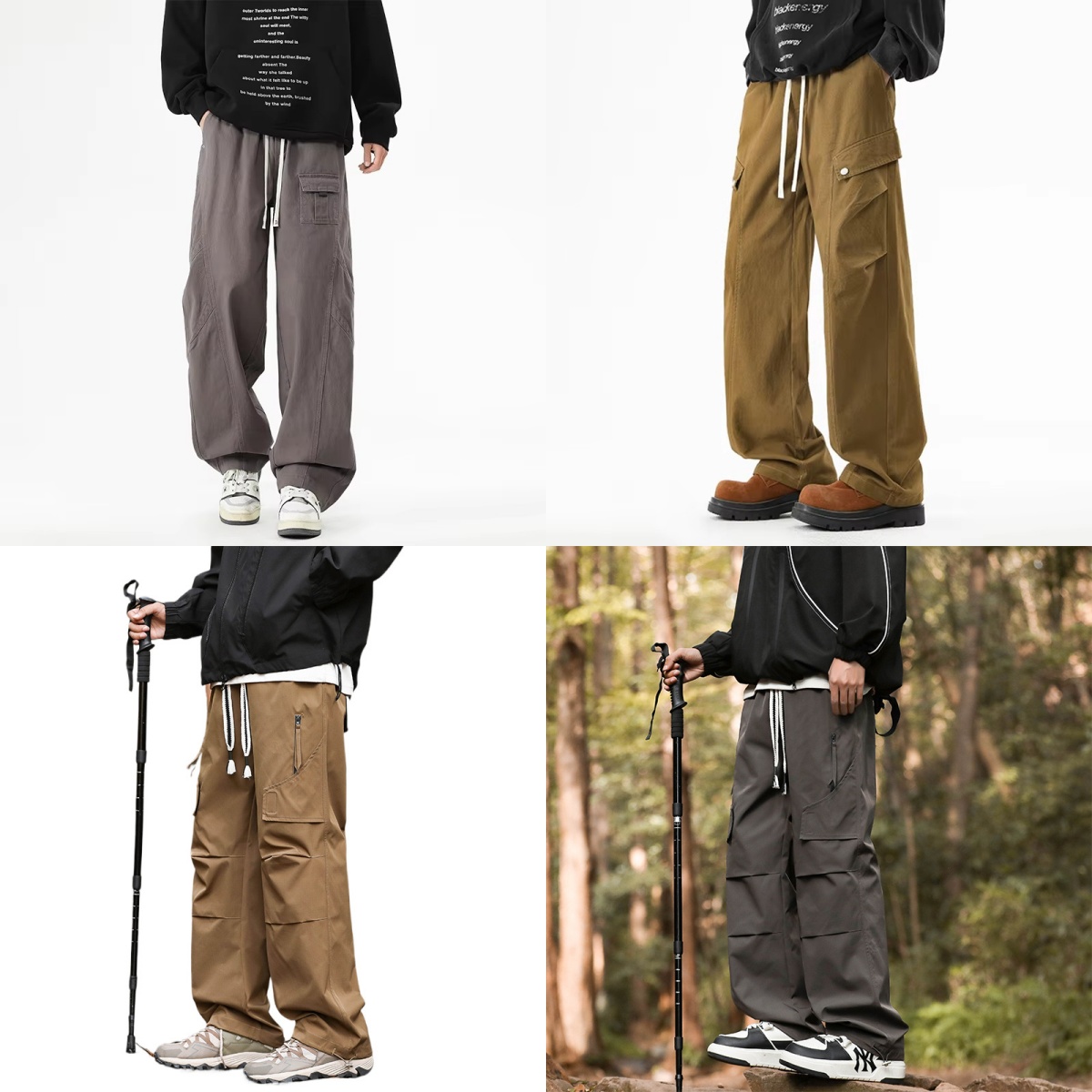 Men'S Fashion Khaki Pants - 2025 nouveau coton hommes Cargo pantalon