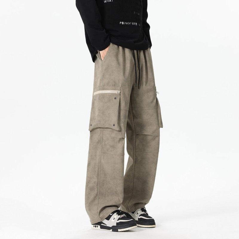 Mens Fashion Workwear - Pantalon élastique taille haute pour hommes,