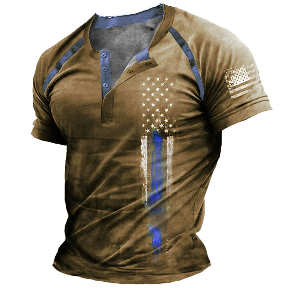 Men'S Fashion Course - T-shirt décontracté pour homme à col