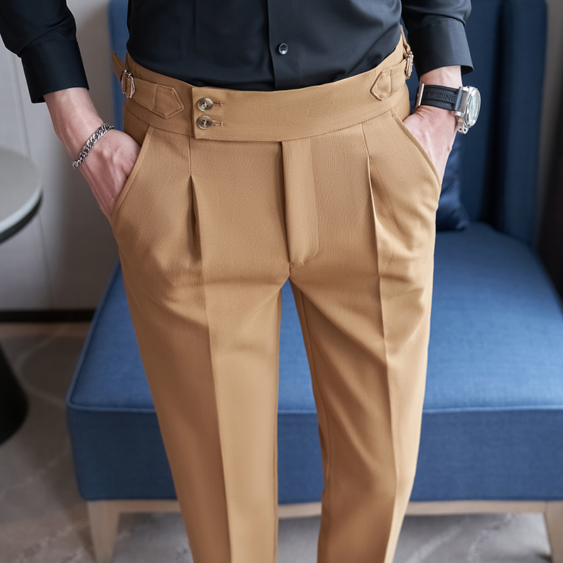 Men'S Fashion Khaki Pants - Nouveau pantalon de costume noir pour
