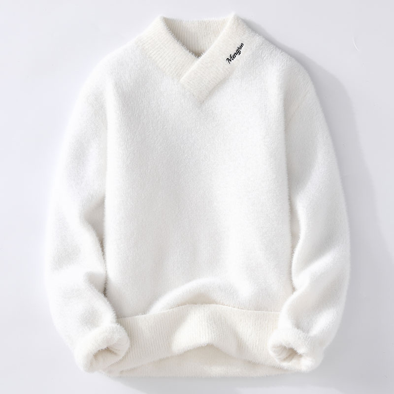 Men'S Fashion V Neck Sweater - Pulls d'hiver pour hommes, style coréen,