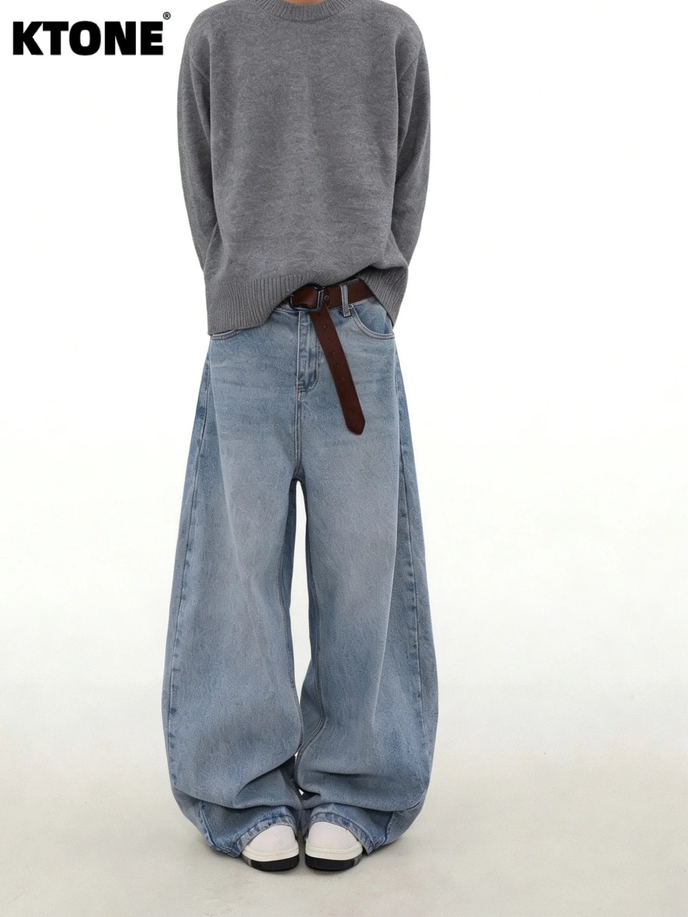Men'S Fashion For 60 Year Old - Jean baggy bleu rétro Y2K léger
