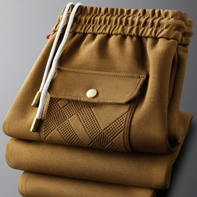 Men'S Fashion Khaki Pants - Pantalon de Protection Décontracté Kaki pour