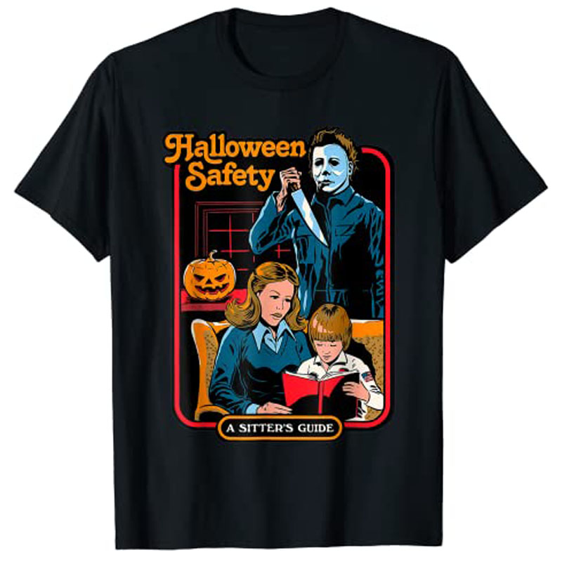 Men'S Fashion For 60 Year Old - Halloween sécurité famille Guide t-shirt femme