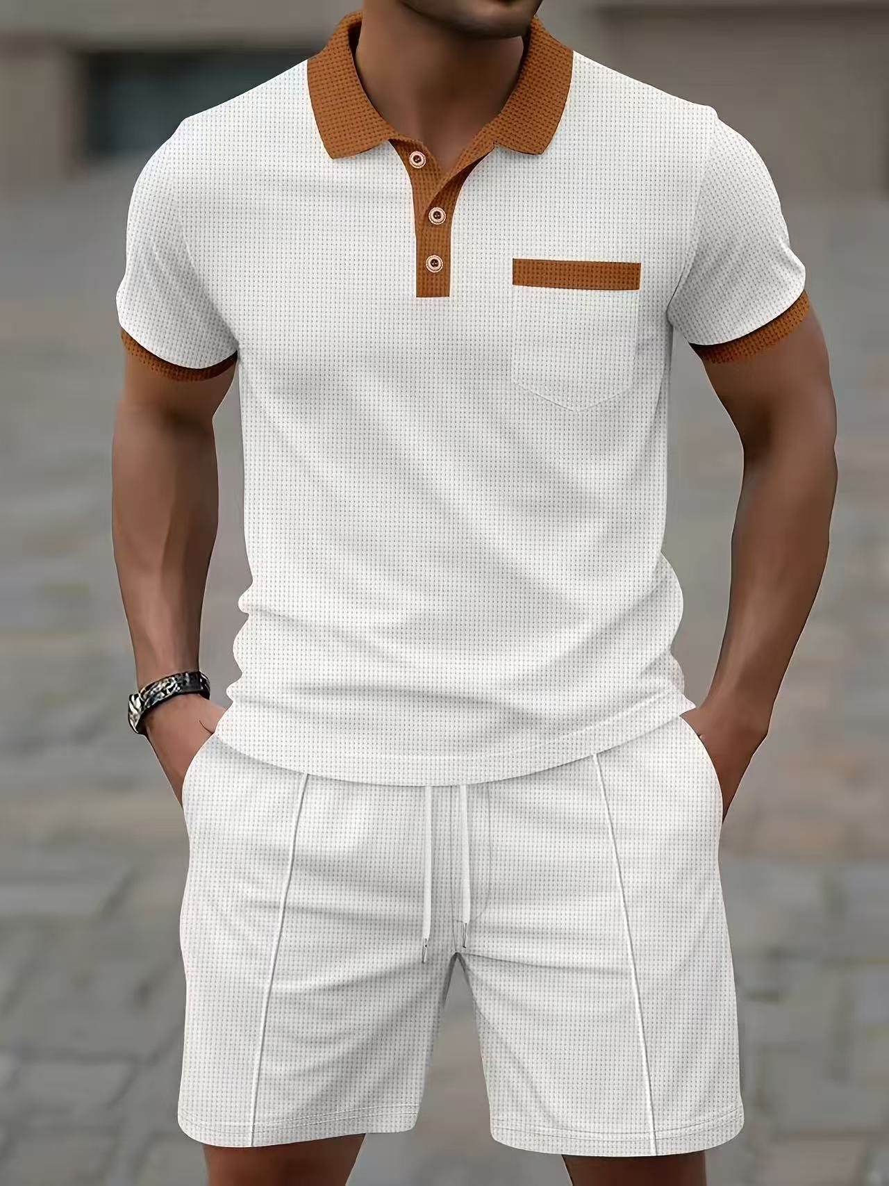 Men'S Fashion Course - Ensemble polo et short pour homme,