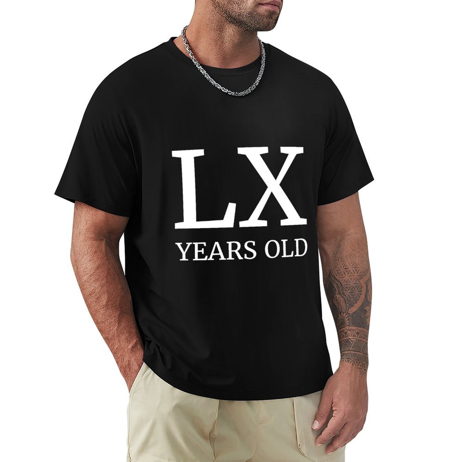Men'S Fashion For 60 Year Old - T-shirt à manches courtes décontracté avec