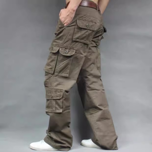Pantalon cargo décontracté pou - Men'S Fashion Khaki Pants avis et prix