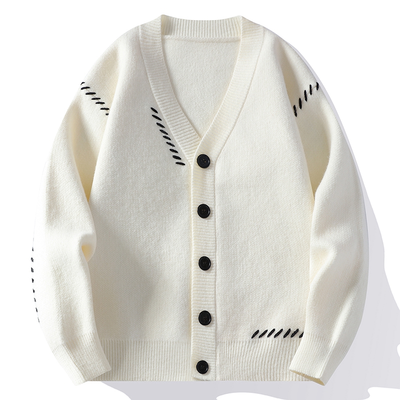 Cardigan décontracté à col en  - Men'S Fashion V Neck Sweater avis et prix