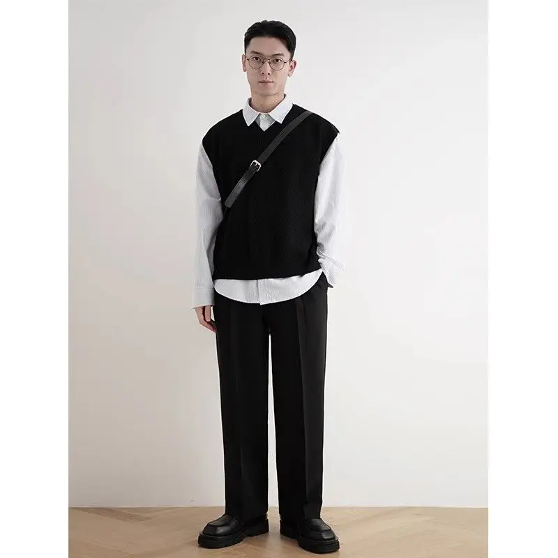 Gilet tricoté noir Simple pour - Men'S Fashion V Neck Sweater avis et prix