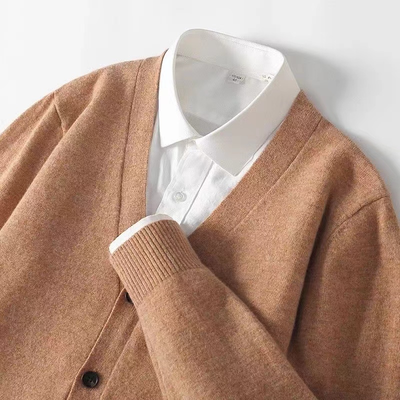 Cardigan fin à col en V pour h - Men'S Fashion V Neck Sweater avis et prix