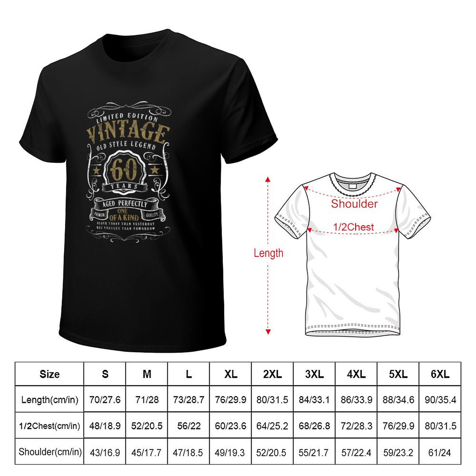T-shirt Old Style Legend pour  - Men'S Fashion For 60 Year Old avis et prix