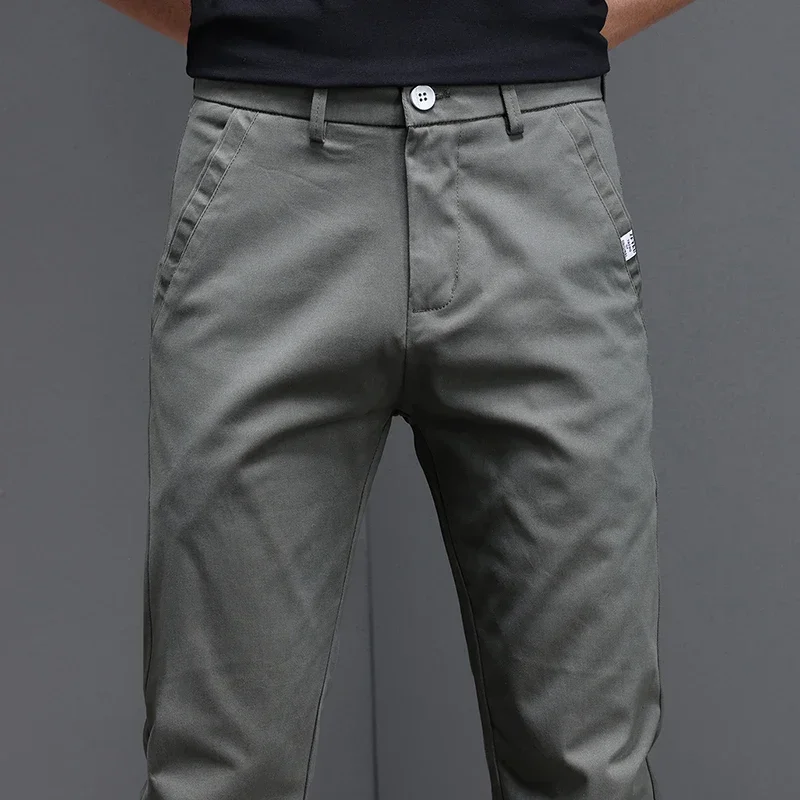 97.8% coton 2025 printemps aut - Men'S Fashion Khaki Pants avis et prix