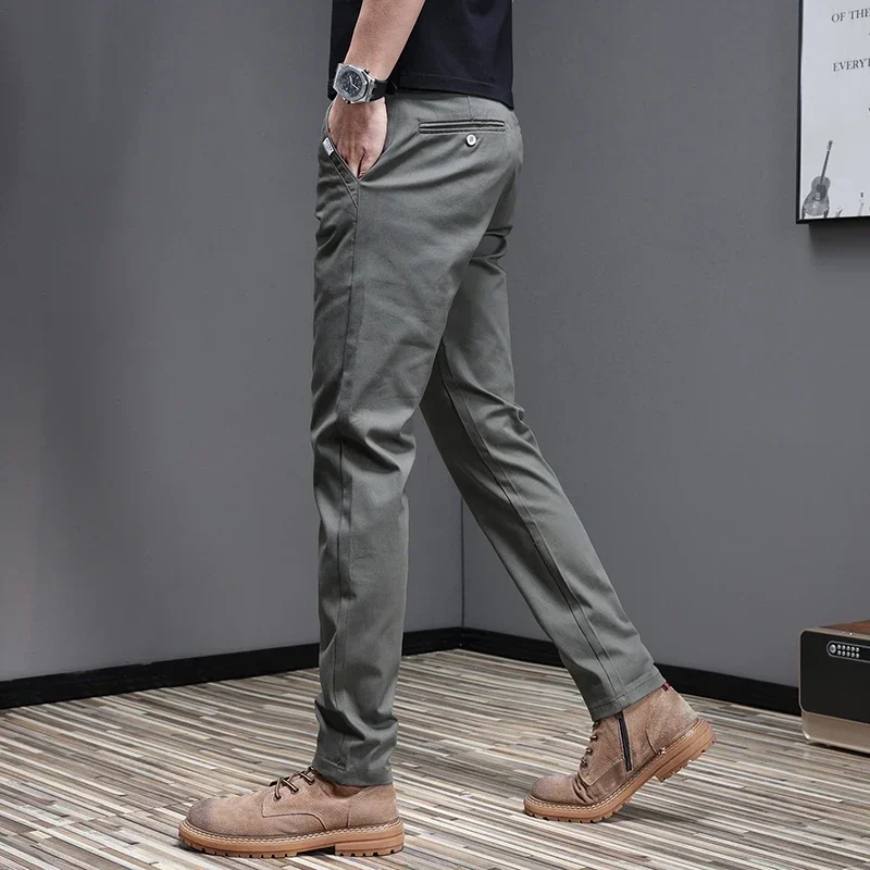 97.8% coton 2025 printemps aut - Men'S Fashion Khaki Pants avis et prix