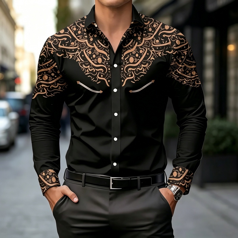 Chemise à imprimé contrasté no - Mens Fashion Summer avis et prix