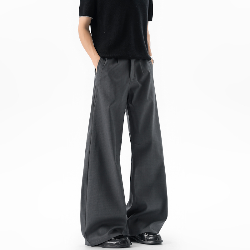 Pantalon de costume plissé vin - Men'S Fashion Khaki Pants avis et prix
