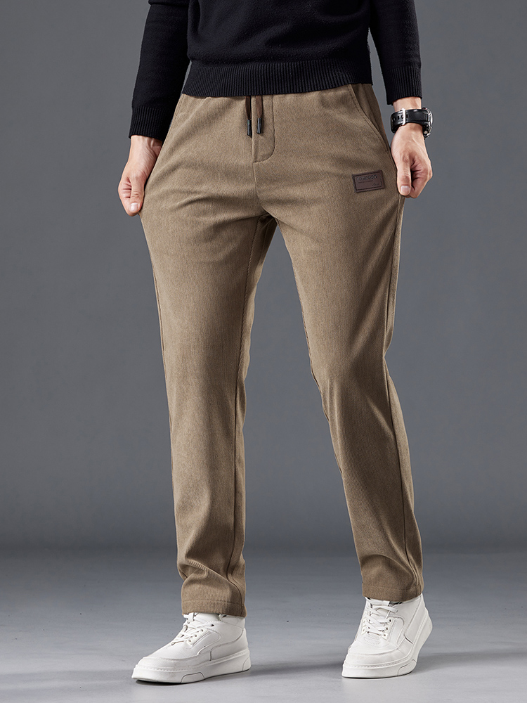 Pantalon en velours côtelé pou - Men'S Fashion Khaki Pants avis et prix