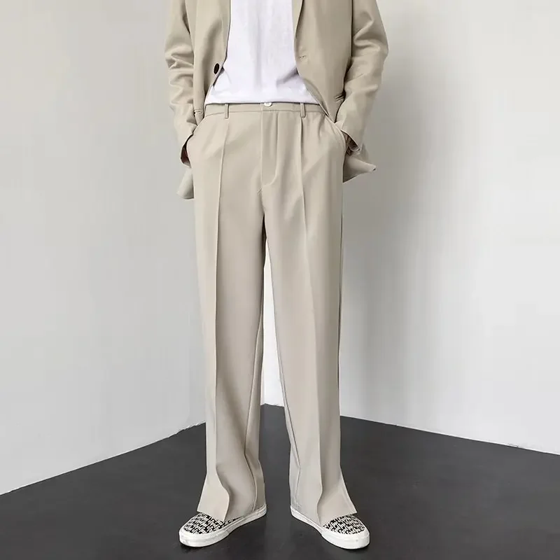 Pantalon de costume ample et d - Men'S Fashion Khaki Pants avis et prix